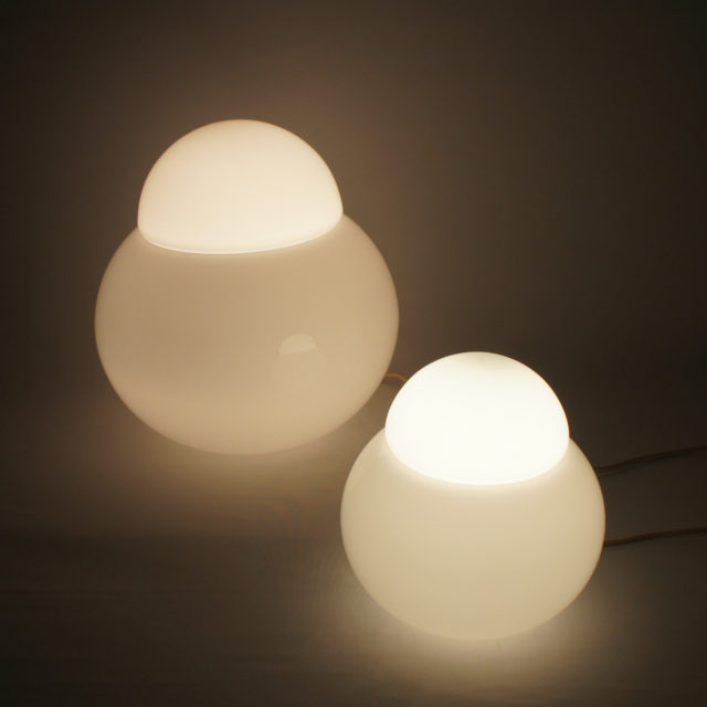 1968 Italy “Sergio Asti” Design “DARUMA” Glass Lamp for Candle