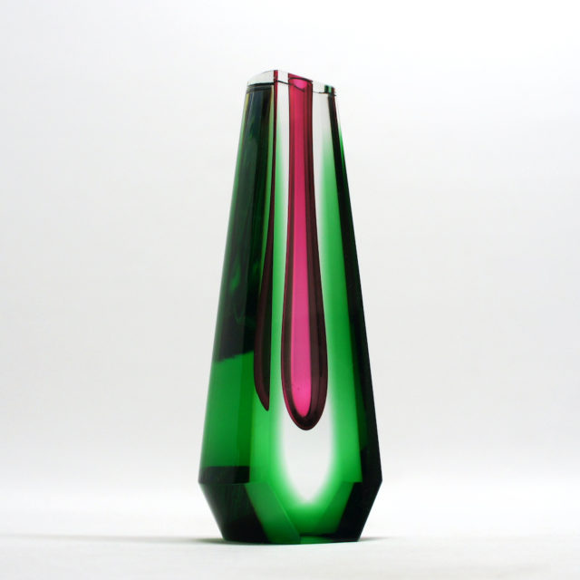 Czech “EXBOR” Glass Vase by Pavel Hlava