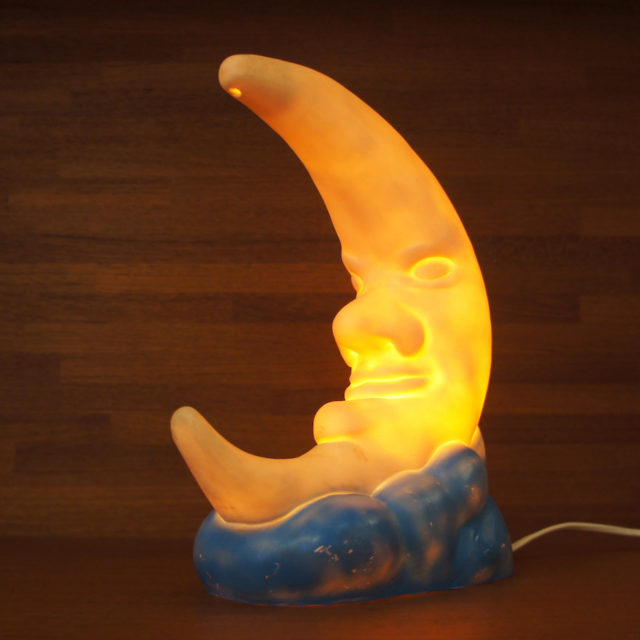 70’s Vintage W.Germany “HEICO” Crescent Moon Man Lamp