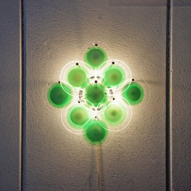 70’s Murano Glass Disc Wall Lamp by LUMICO