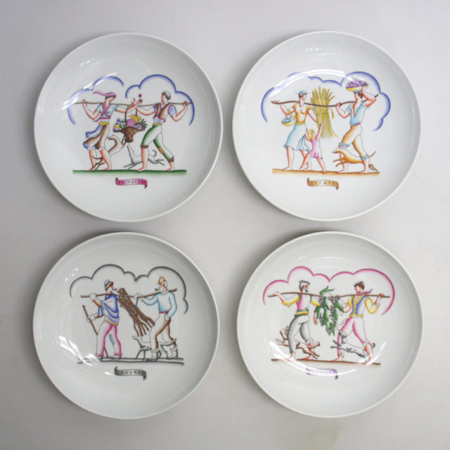 “Gio Ponti” Design “Le Quattro Stagioni” Plate for Richard Ginori