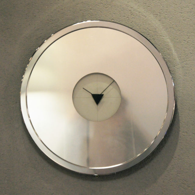 80’s Design Round Mirror Clock