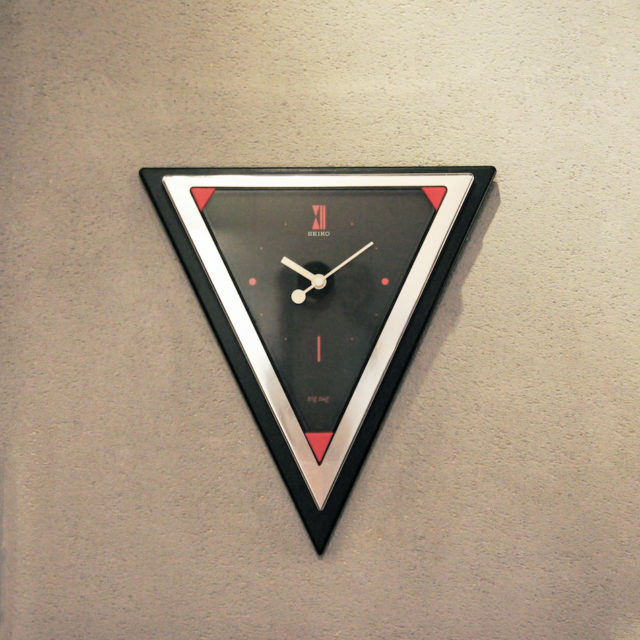 80’s SEIKO Postmodern Design Triangle Wall Clock “Zig Zag”