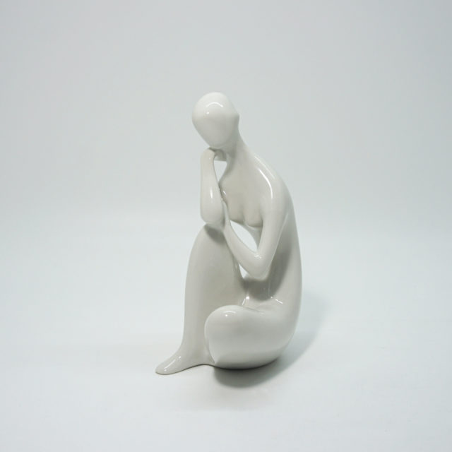 Czech “Jaroslav Ježek” Porcelain「Sitting Woman」Figure for “Royal Dux”