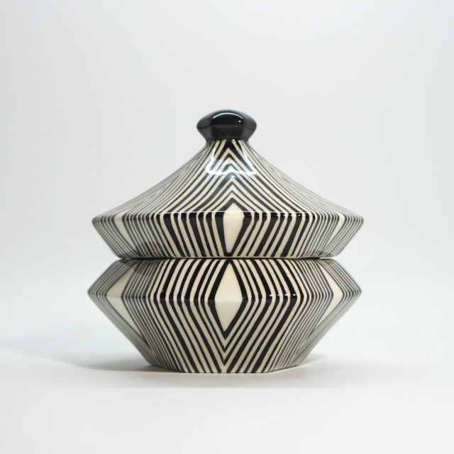 Czech Cubism “Pavel Janák” Ceramic Box with Lid