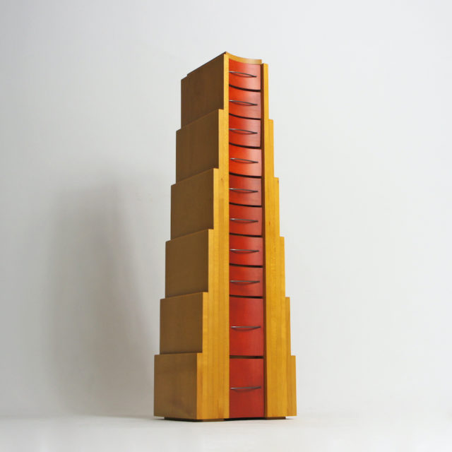 80’s Italy Postmodern Design Desk-Top Chest