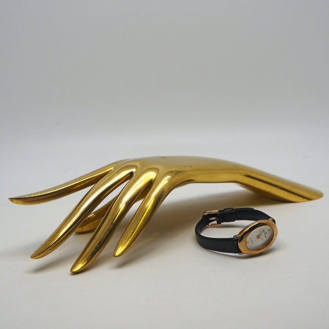 ” y.n ’91 ” Signed “Gold HAND” Solid Metal Sculpture