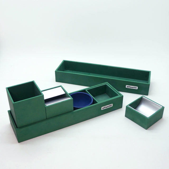 1950’s Vintage “Bruno Munari” Design “olivetti” Desk Set (GRN)
