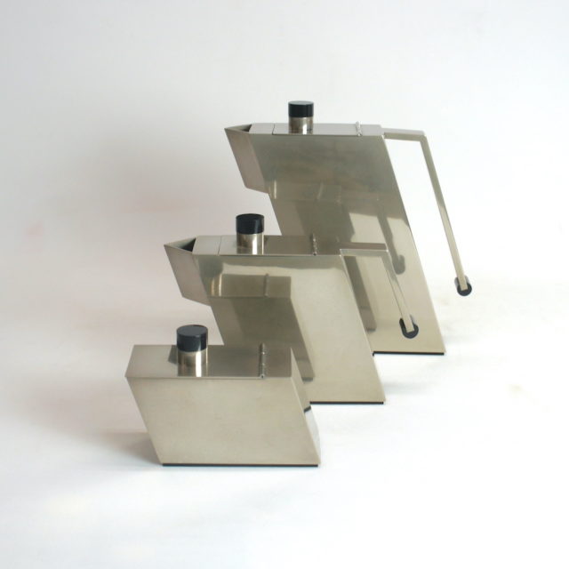 80’s Italy “Punto Bacola” Design Tea-Set for ” Montagnani L&C”