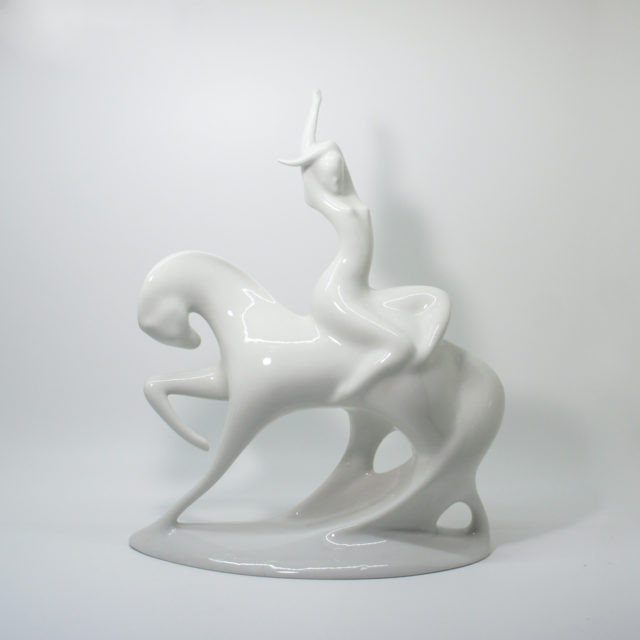 50’s Czech “Jaroslav Ježek” Porcelain「Lady Godiva」Figure for “Royal Dux”