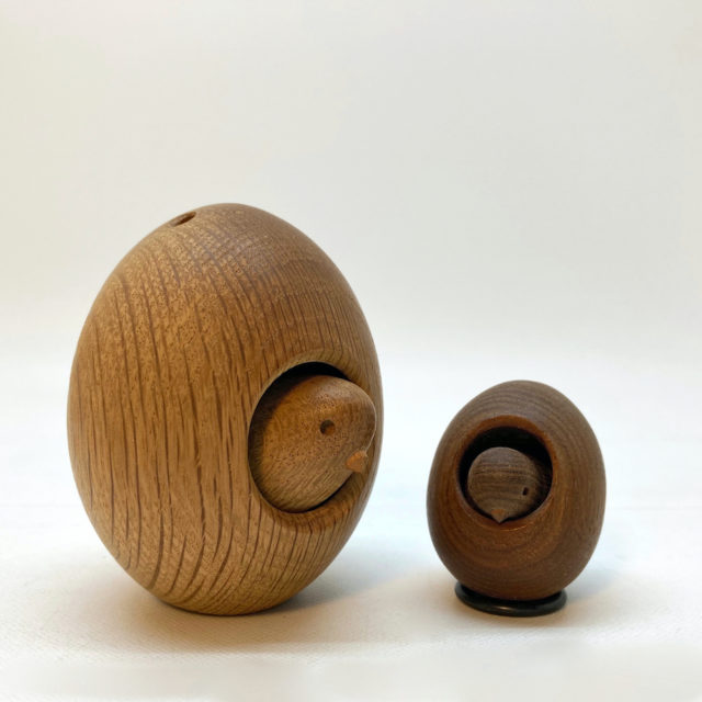 “太田久幸” 作 “HISA-CRAFT”「卵ハト」大 / 小 2種