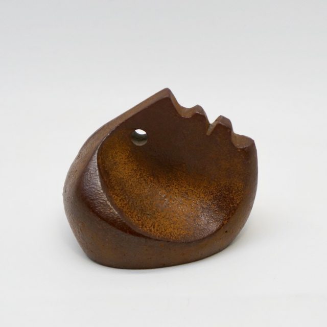 “尾川宏” 鋳鉄彫刻「顔」