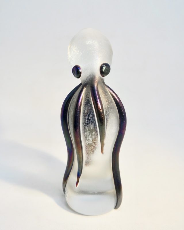 1988 Sweden “Marcolin” Crystal Octopus Sculpture by “Josef Marcolin”