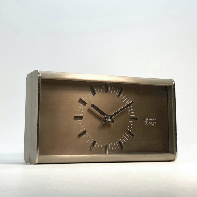 70’s West-Germany “KIENZLE” Stainless Case Table Clock