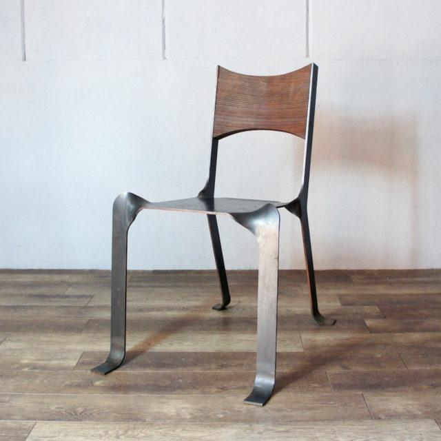 Art Chair Made Of single steel plate