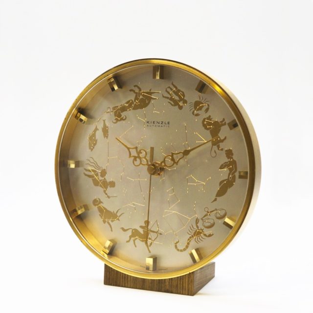 70’s West Germany “KIENZLE” Zodiac Sign Table Clock