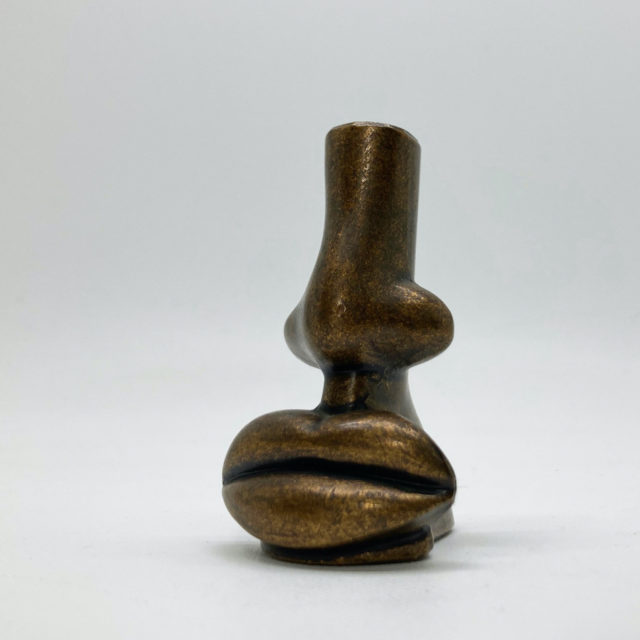 “Picasso” Nose and Lip Bronze Sculpture Stand
