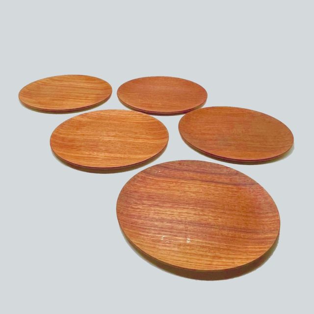 “青峰重倫/Shigemichi Aomine”? “N.C.C / National Crafts Council” Teak Plywood Plate