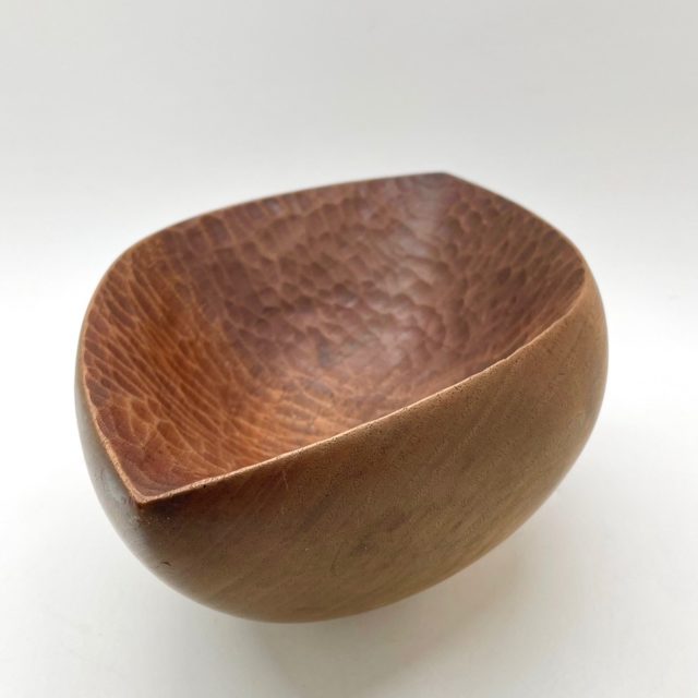 無垢欅材 木彫舟型器