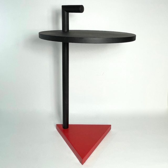 80’s Sweden Red & Black Postmodern Design Table