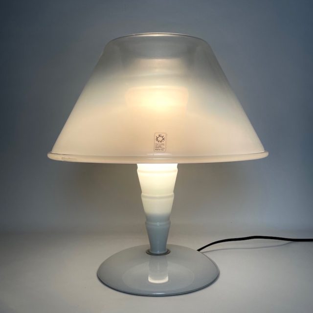 1985 Italy “Leucos” Murano Glass Table Lamp “Sinfonia” by “Roberto Pamio”