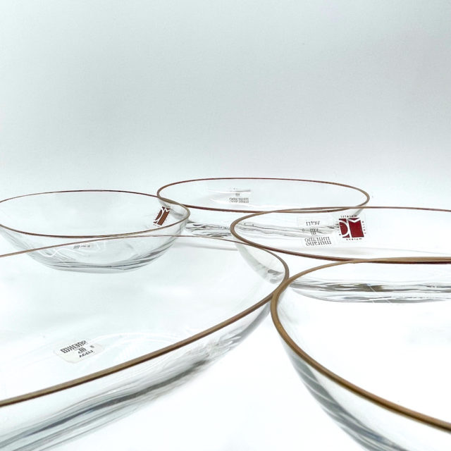 Italy Murano “Carlo Moretti” Oval Transparant Glass Bowl