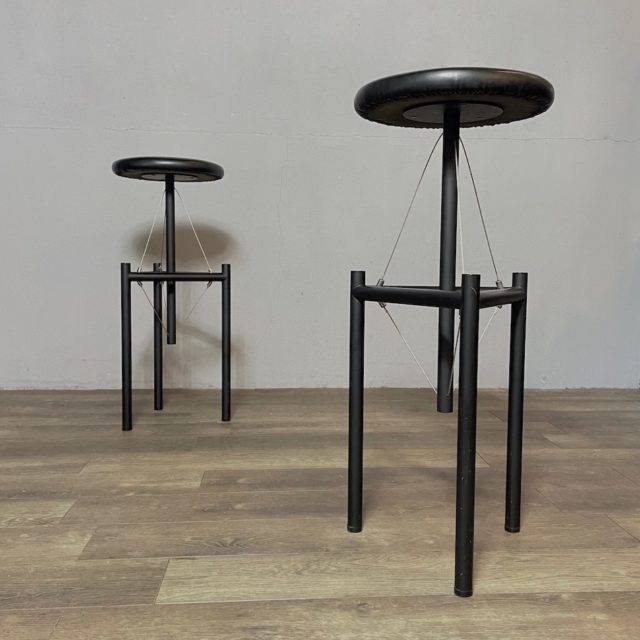 One Off Made 90’s Avant-Garde Architectural Form High Stool