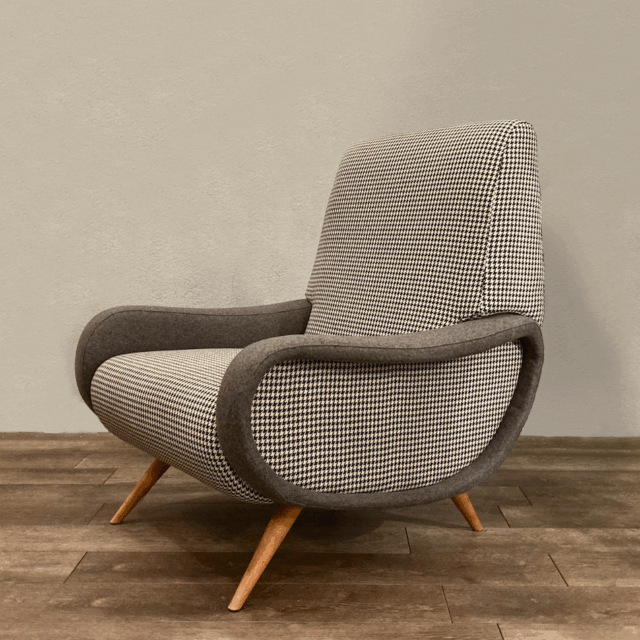 1950’s Italian Vintage Lounge Chair : Inspired “Marco Zanuso” Design “Lady” Chair