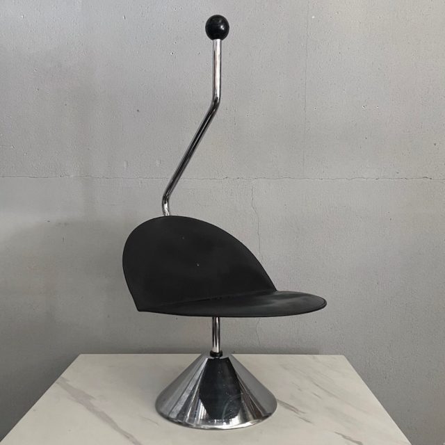 80’s Italy “segis” Leather Top Book Table