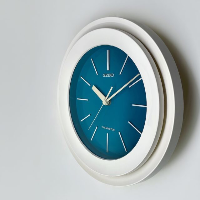 70’s “SEIKO” Space Age Design Round Wall Clock