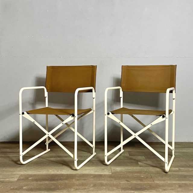 70’s Japan Vintage「Scandinavian Design」Canvas Folding Chair by “CHITOSE”