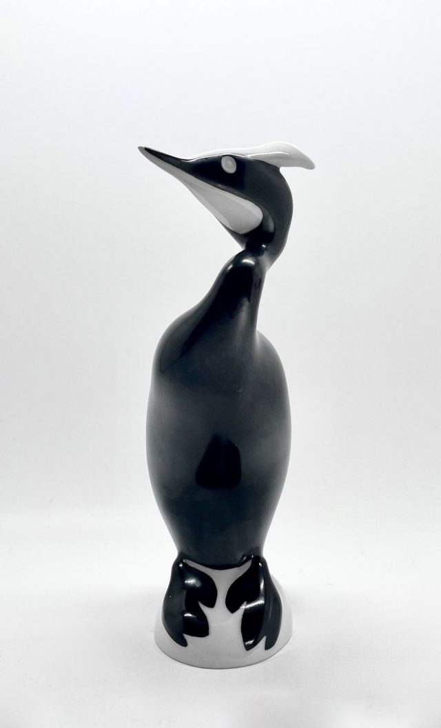 60’s Czech “Jiri Cernoch” Porcelain「Great crested grebe 」for “Royal Dux”