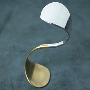 1970’s Denmark Buch&Deichmann “Jacob Hull” Design Gold & Silver Bangle