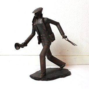 「灯台守」 Rustic Iron Sculpture