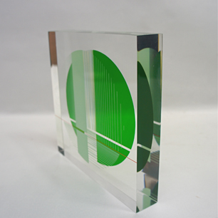 1979 Germany “Friedrich Geiler” Optical ART Sculpture (Green)