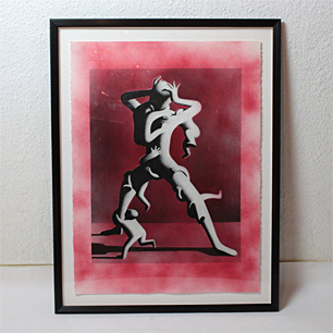 1985 Mark Kostabi 「Climbing Red」 Silkscreen