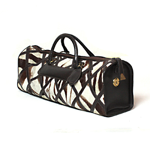 France “LANCEL” 70’s Vintage Zebra Leather Bag