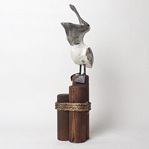 Pelican Wood Sculpture