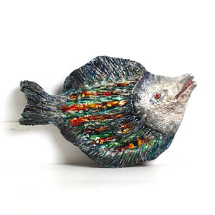 森正美作 Seyei China Fish Wall Ornament