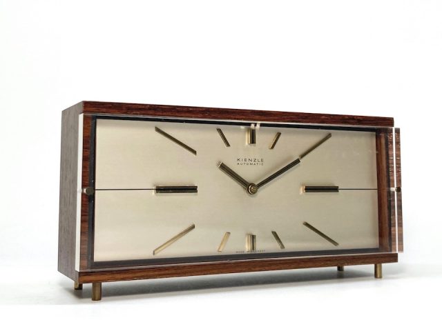 60’s West-Germany “KIENZLE” Rosewood Case Table Clock