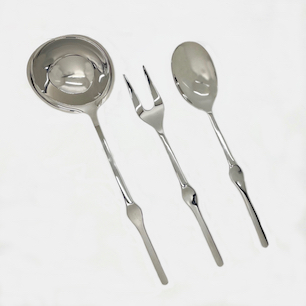 “Angelo Mangiarotti” Design “Ergonomica” Cutlery for “MEPRA” 3Piece Set