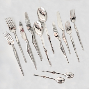 “Angelo Mangiarotti” Design Cutlery “Ergonomica” for “MEPRA” 12 Peace Set