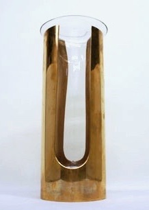 1961 “Enzo Mari” Design “DANESE” Original “Camicia” Brass Vase