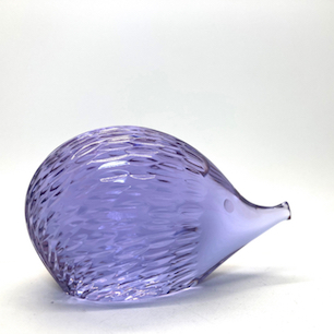 60’s Czech “Železný Brod Sklo” Hedgehog Glass Figure by “Miloslav Janku”