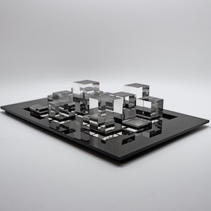 Clear Acrylic City model Abstract Sculpture