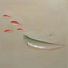 城戸 孝充「サカナ達」樹脂レリーフ彫刻