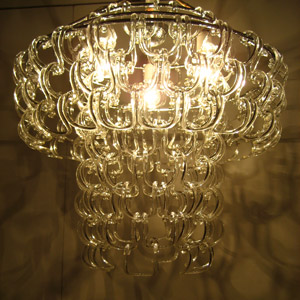 Italy Murano Glass “Giogali Style” Chandelier Lamp