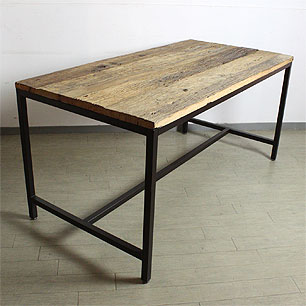 Elm Wood × Steel Frame Working Table