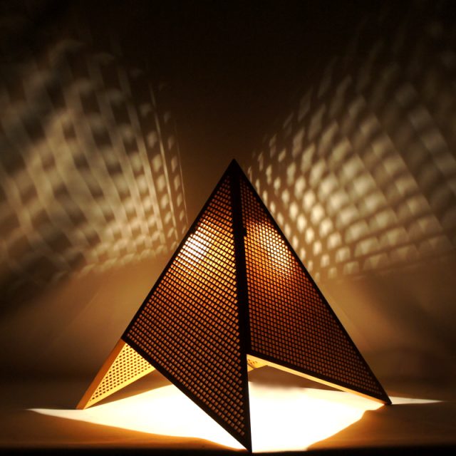 “林久雄” 木のあかり 「ソフトランディング」組子照明