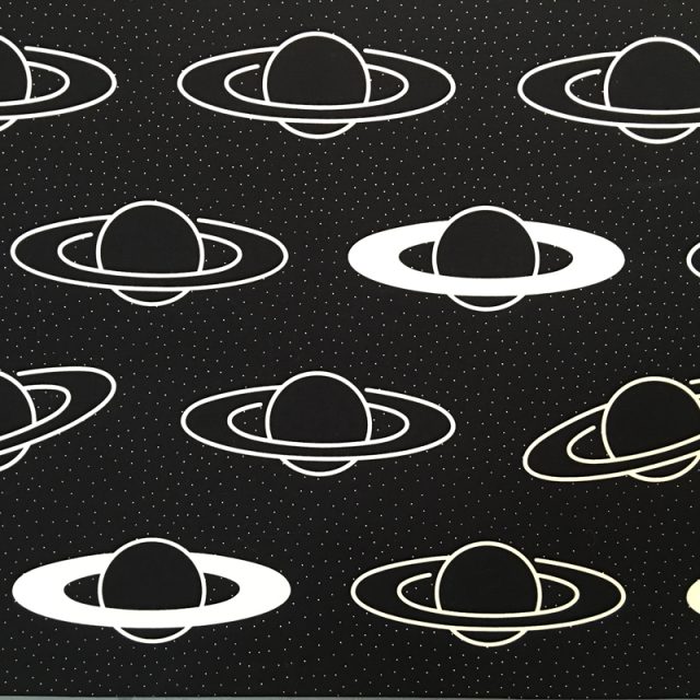 粟辻 博 「土星」 1982年 ヴィンテージファブリックパネル